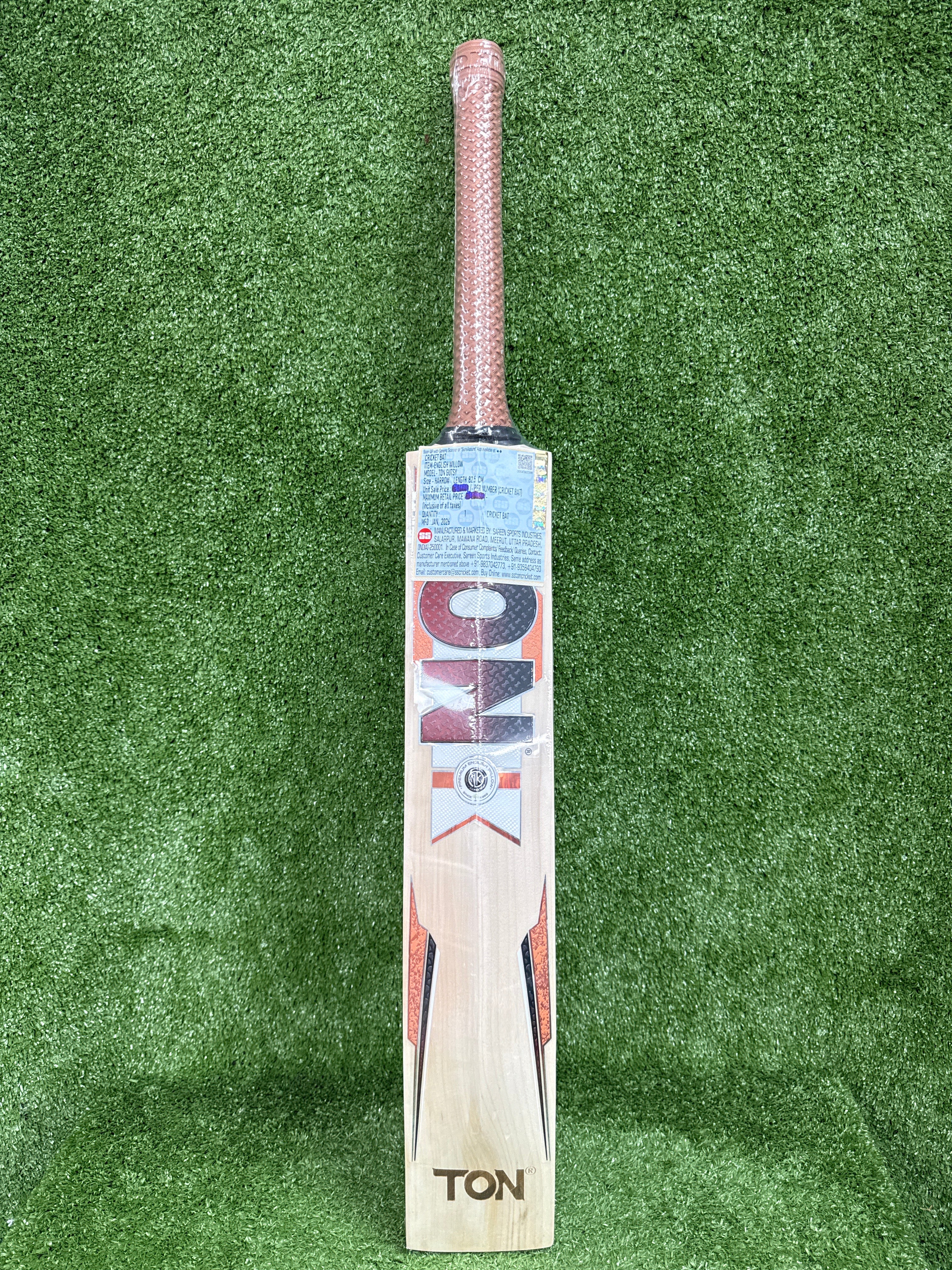 SS TON Gutsy Youth English Willow Cricket Bat Harrow by SS - close-up detail - TopCricketStore