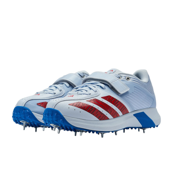 Adidas Adipower Vector 20 Cricket Metal Spike Shoes - White/Blue