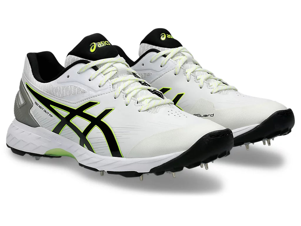 Asics 350 Not Out White / Black Cricket Metal Spike Shoes