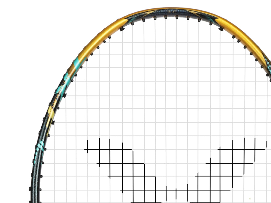 Victor TK-F C ULTRA X Jonatan Christie Badminton Racket - Unstrung by Victor - close-up detail - TopCricketStore