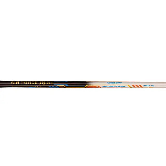Li-Ning Air Force 78 G3 Badminton Navy / Silver / Orange Racket Prestrung by Li-Ning - in-use view - TopCricketStore