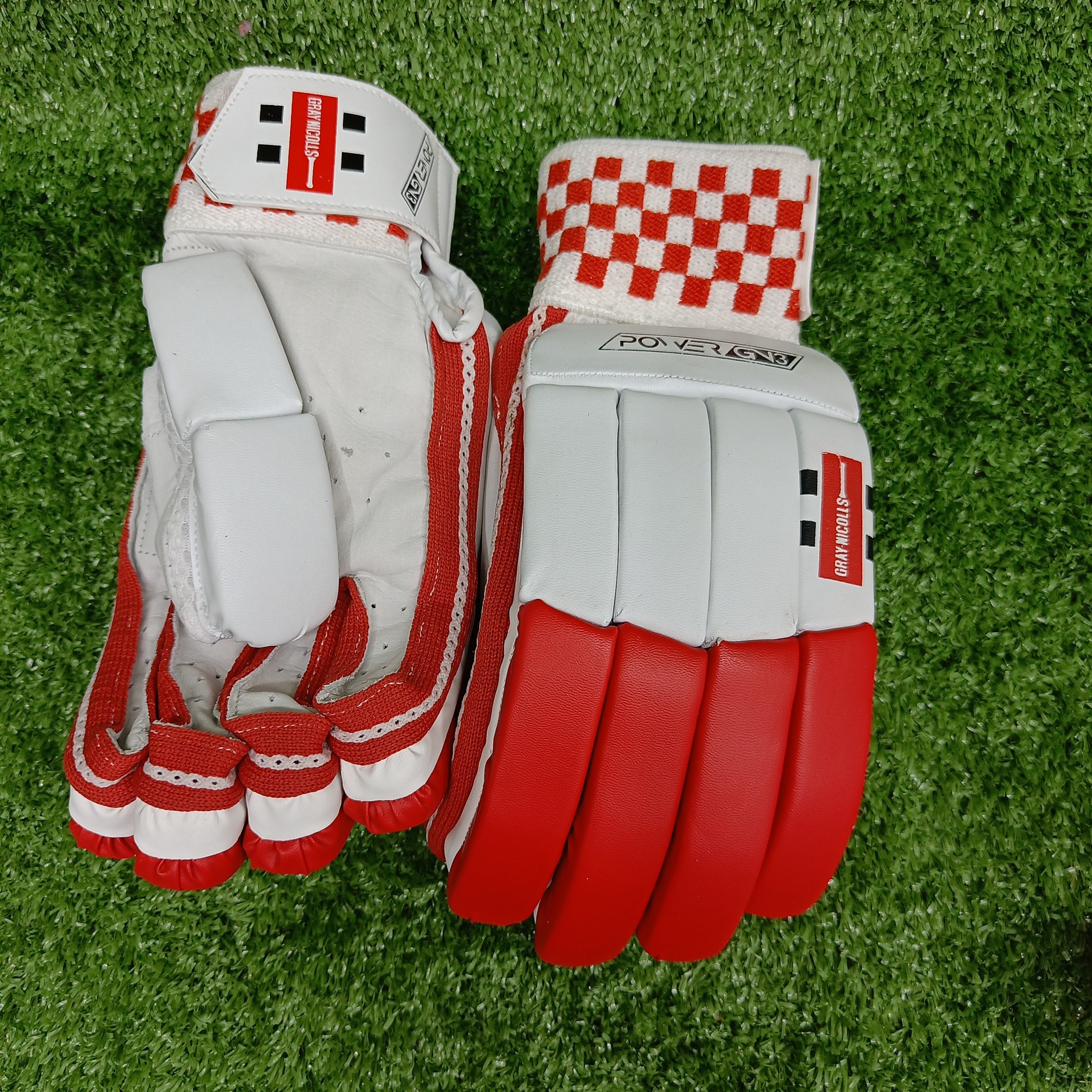 Gray-Nicolls 3 Power Adult Cricket Batting Gloves by GN - close-up detail - TopCricketStore