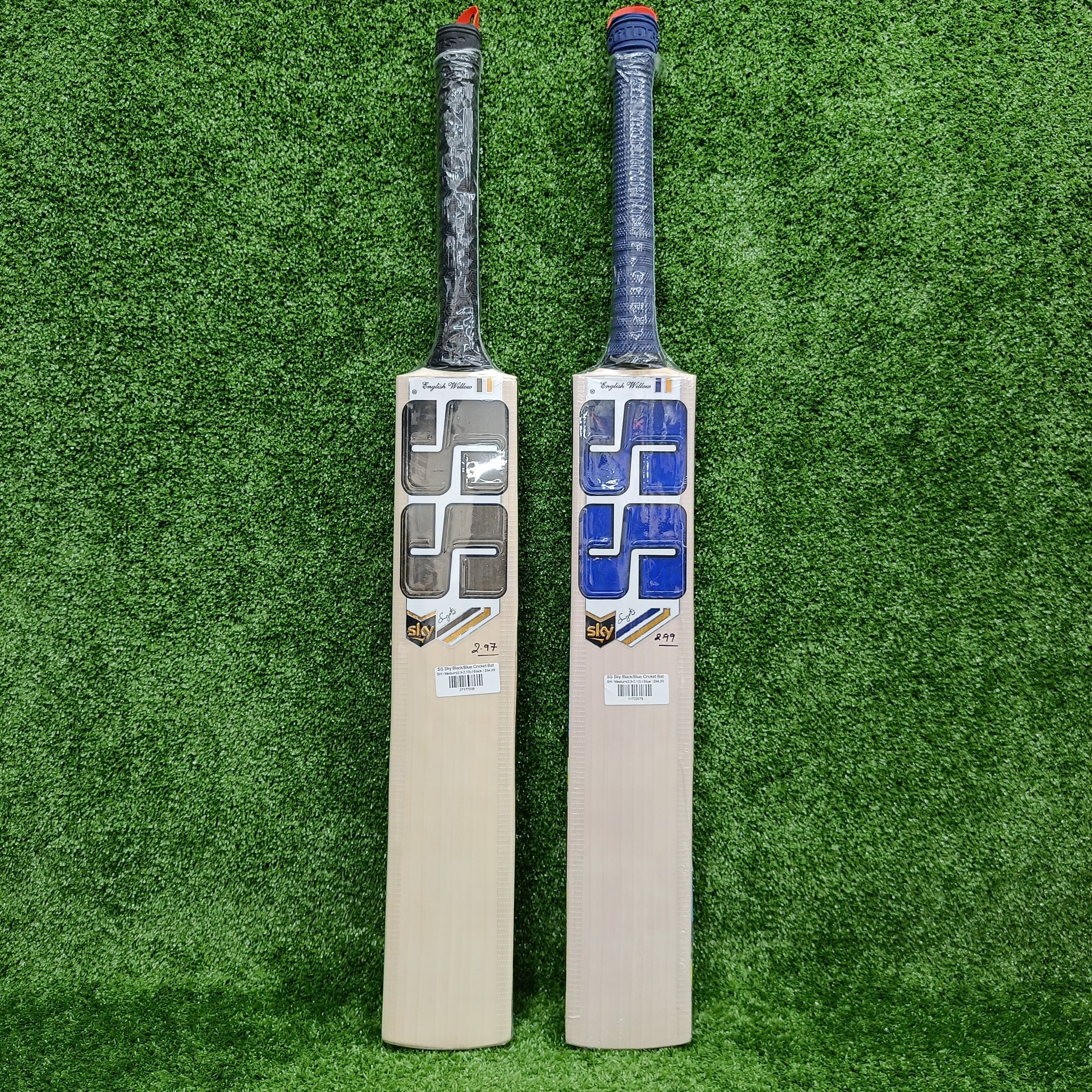 SS Sky Black/Blue English Willow Cricket Bat