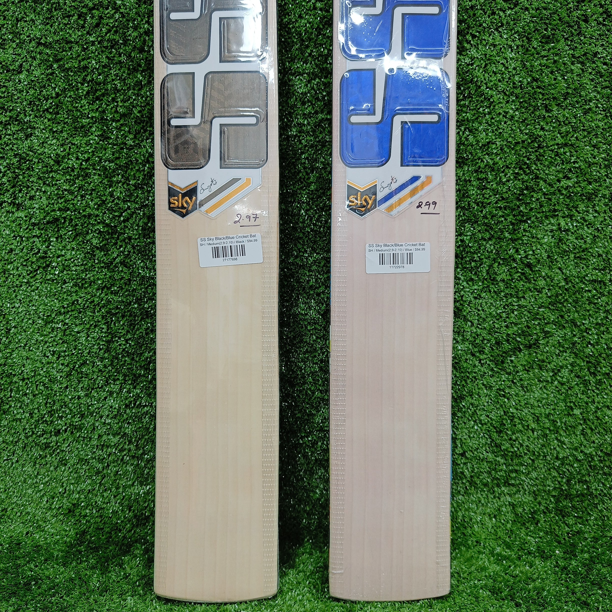 SS Sky Black/Blue English Willow Cricket Bat