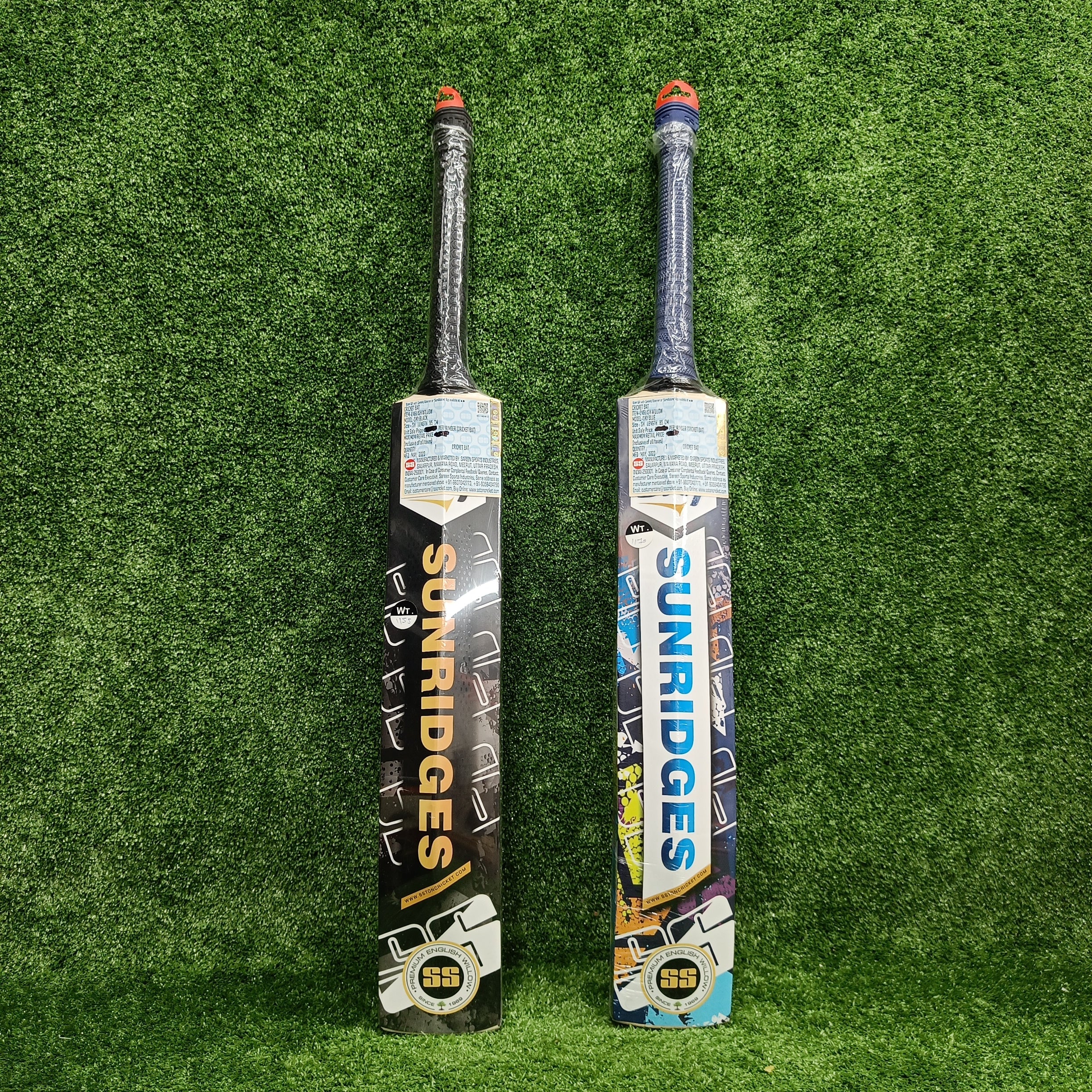 SS Sky Black/Blue English Willow Cricket Bat