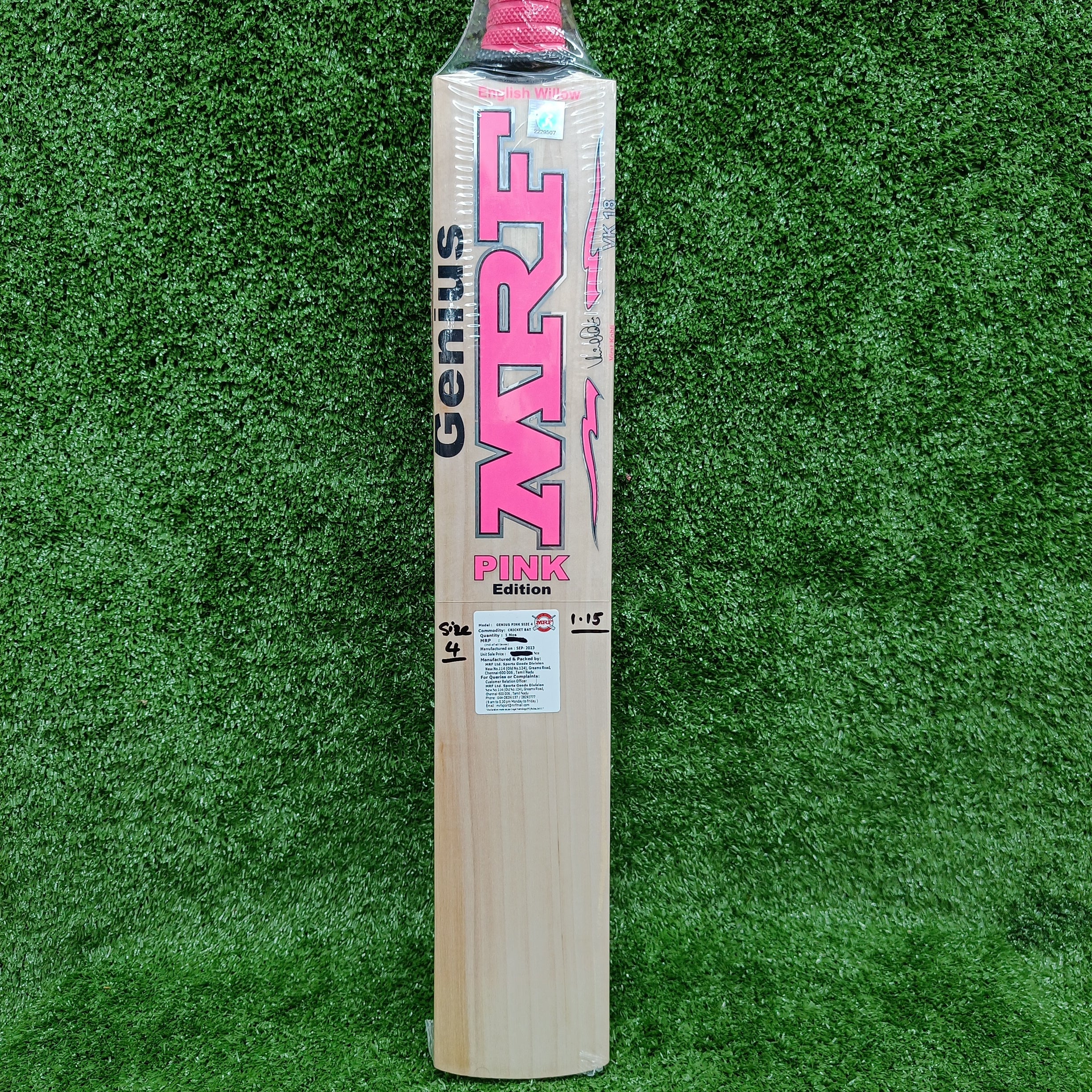 MRF Pink Edition Junior / Youth English Willow Cricket Bat
