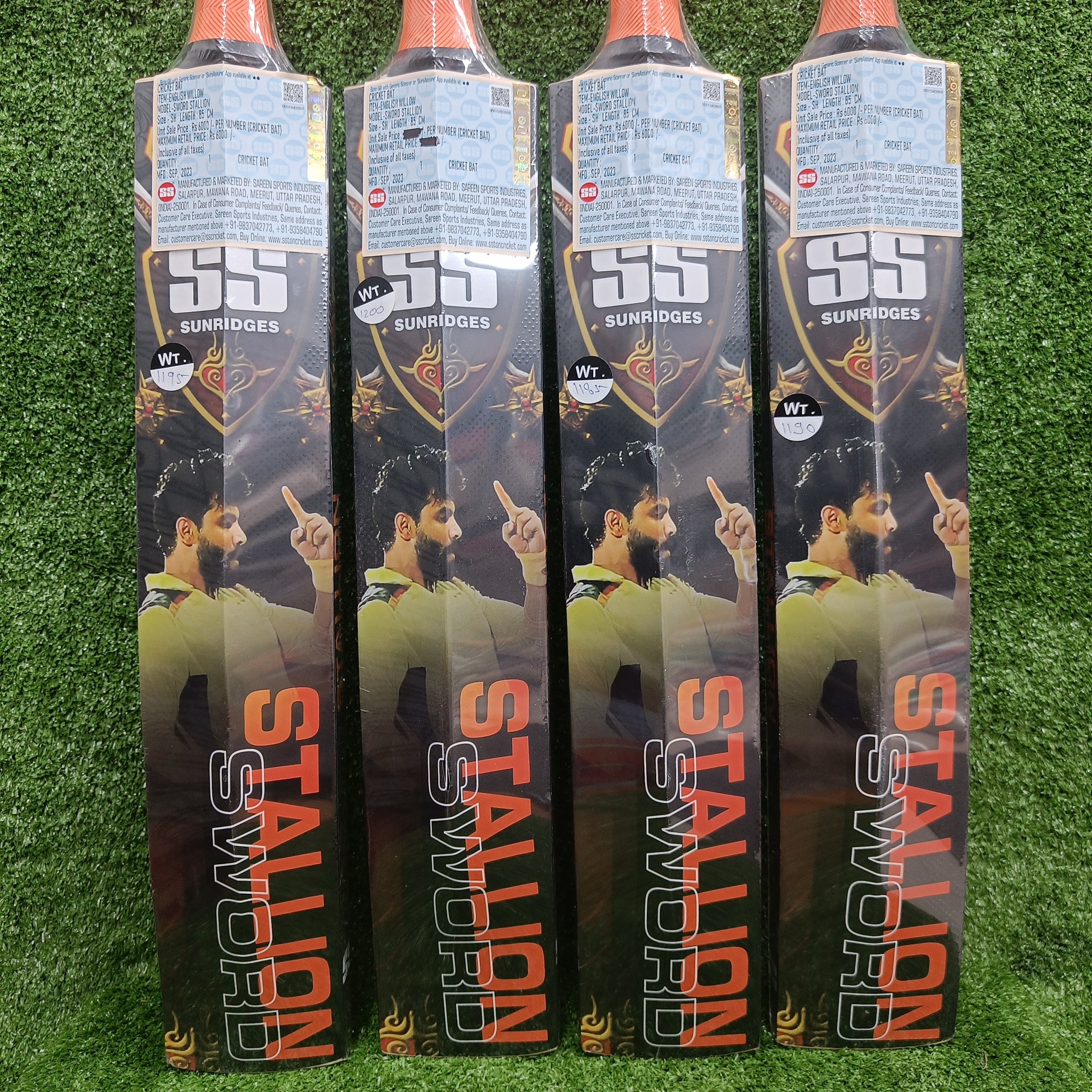 SS Stallion Sword FULL STICKERED English Willow Cricket Bat
