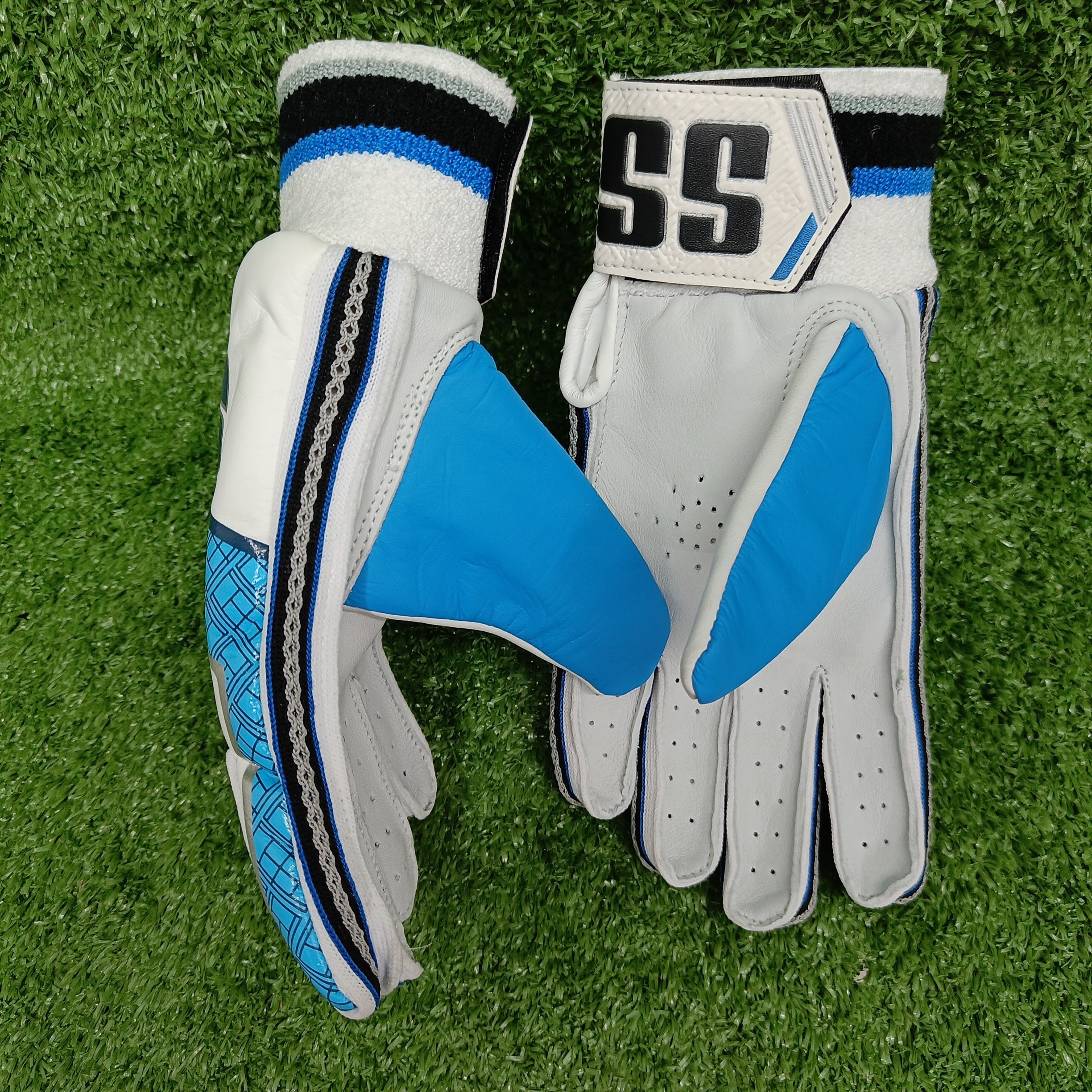 SS Indoor Youth Tennis Ball Cricket Batting Gloves (Ambidextrous) by SS - in-use view - TopCricketStore