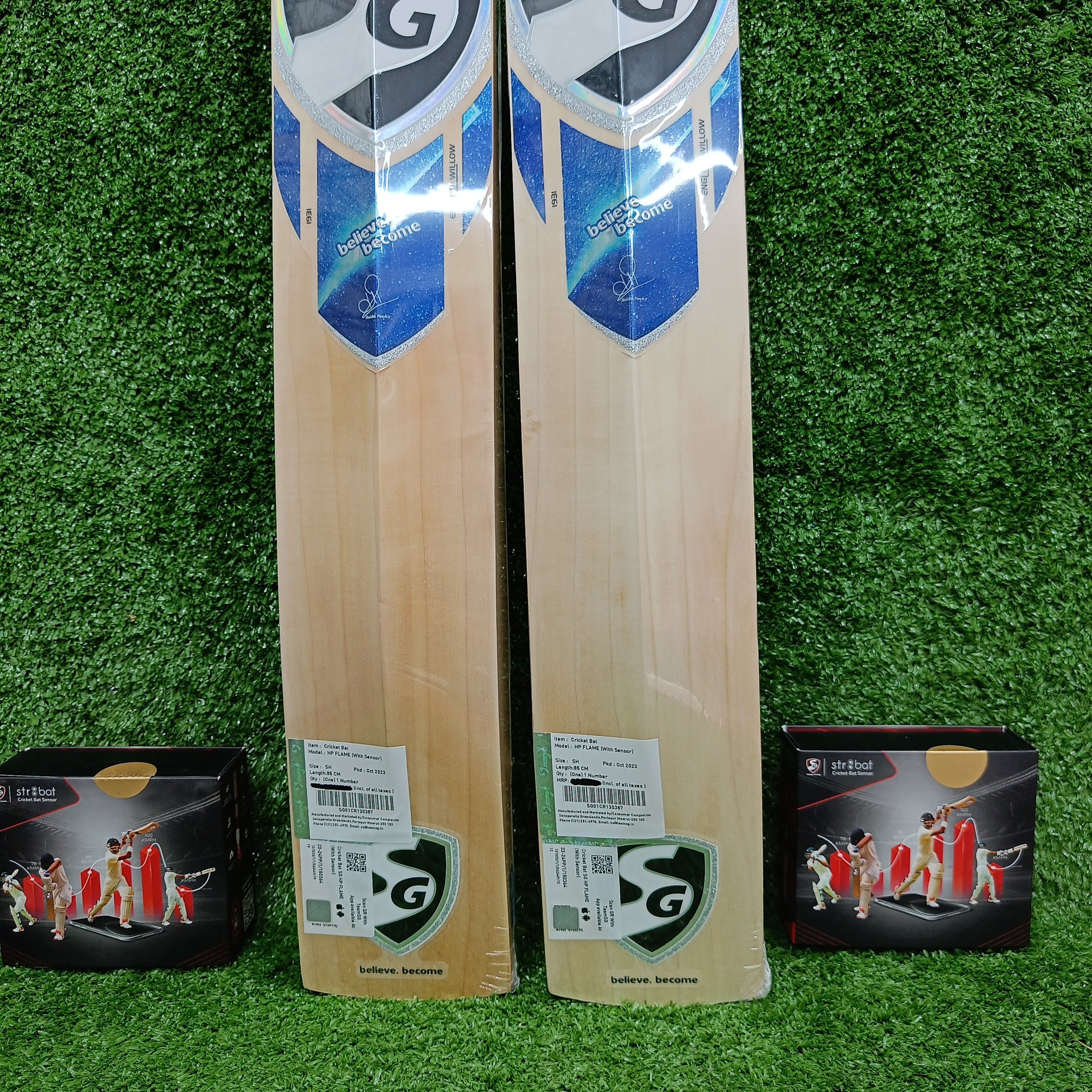 SG HP Flame English Willow Cricket Bat (With SG|Str8bat Sensor) 6