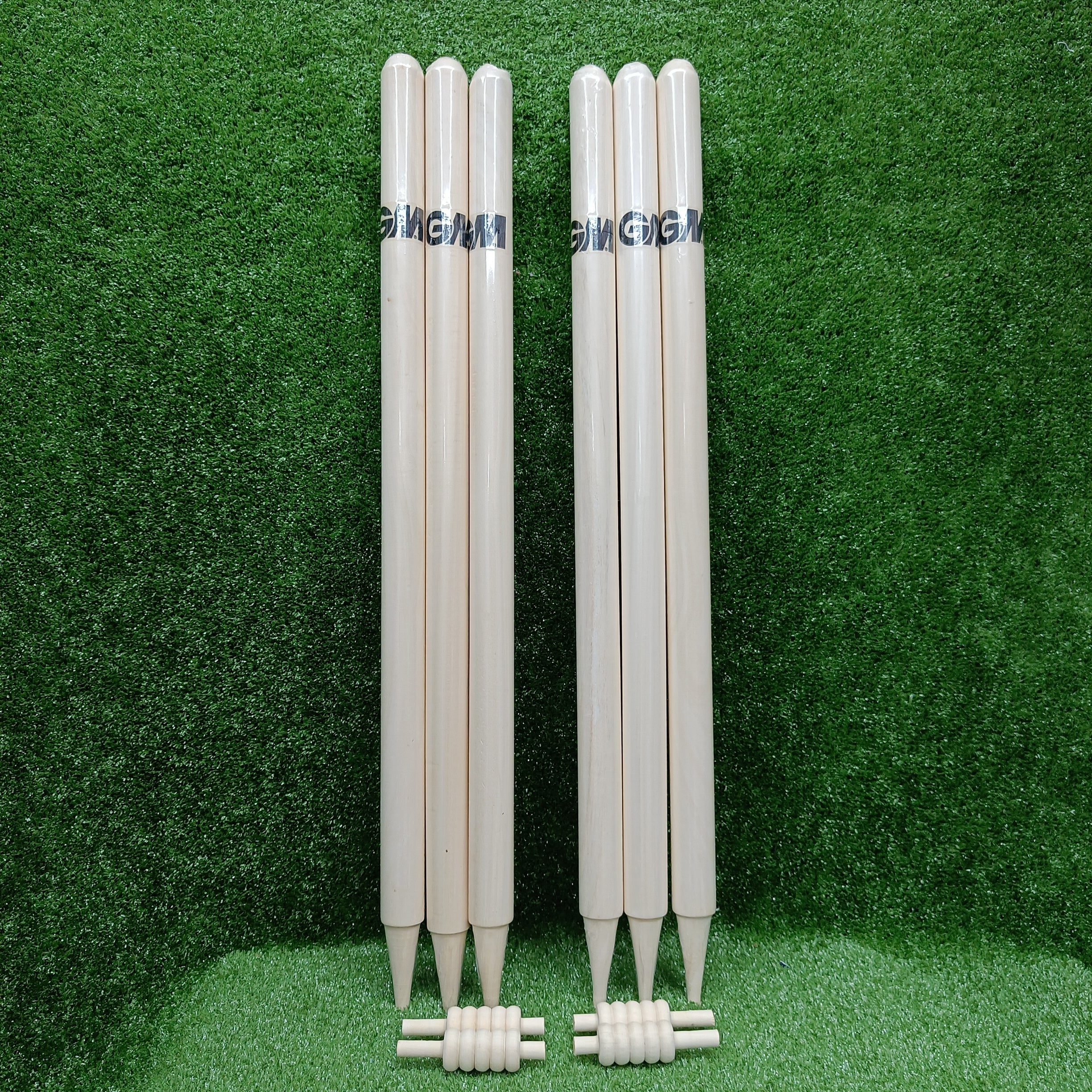 GM Bleached and Polished Cricket Stumps set