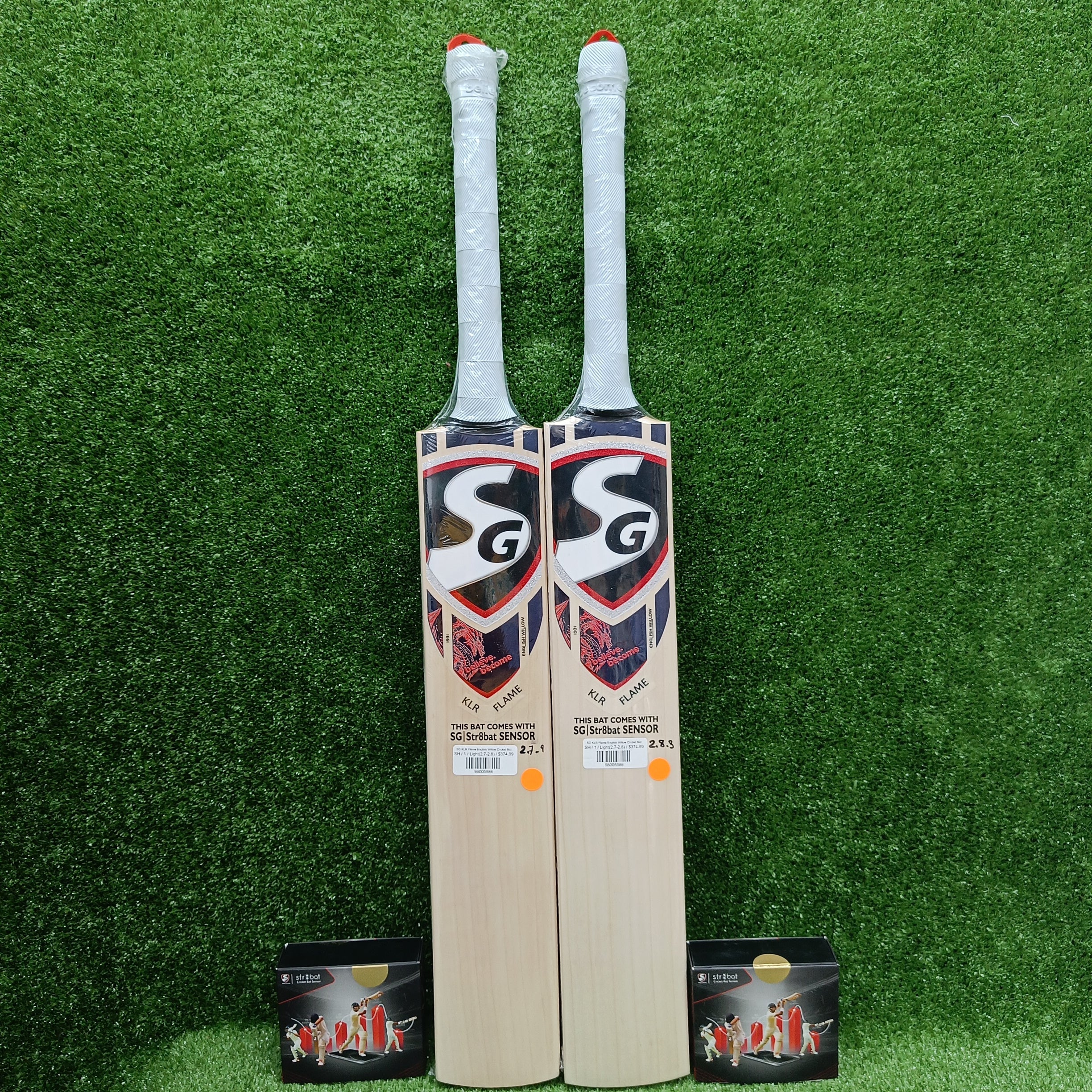 SG KLR Flame English Willow Cricket Bat (With SG|Str8bat Sensor)