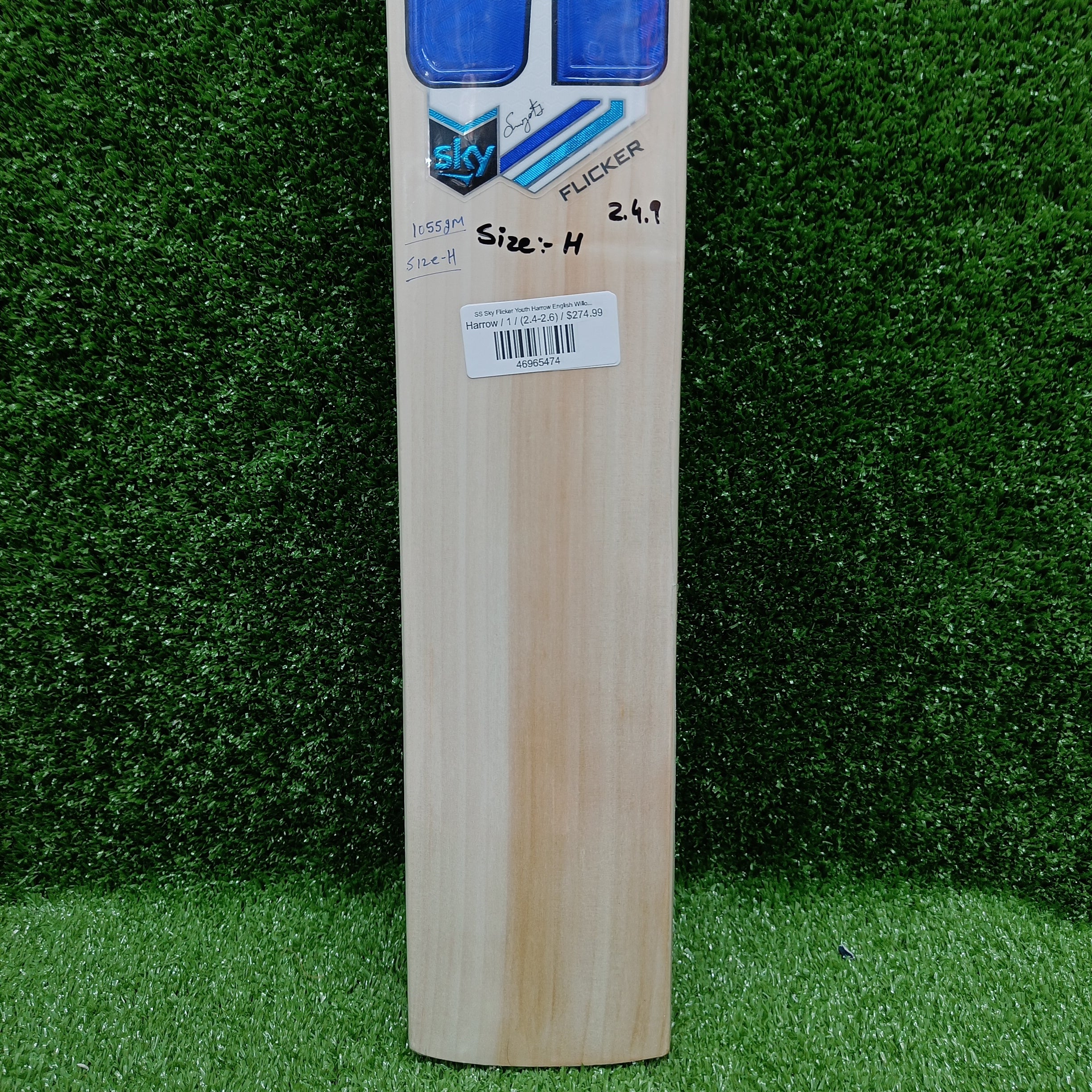 SS Sky Flicker Youth Harrow English Willow Cricket Bat by SS - view 7 - TopCricketStore