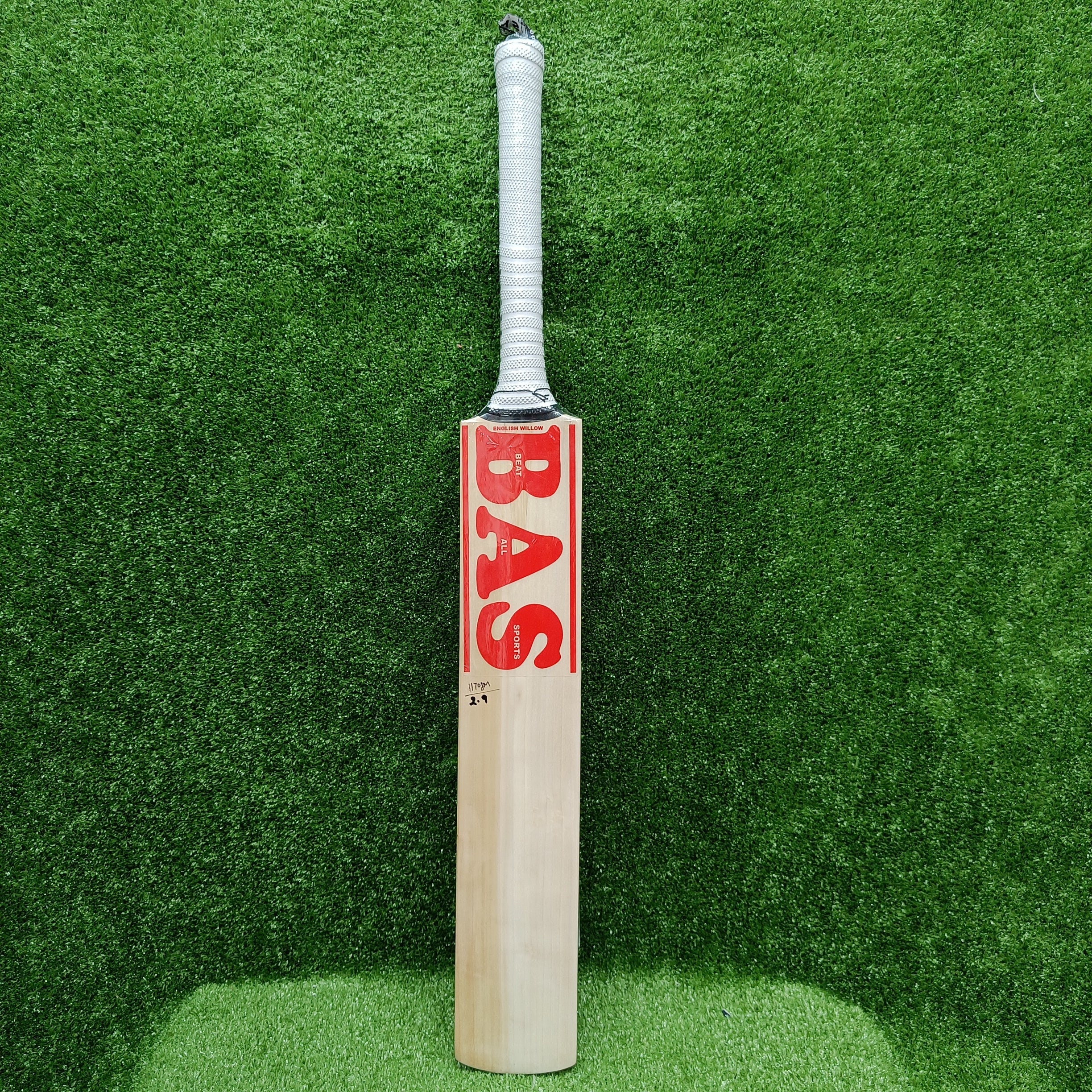 BAS MSD Retro Red English Willow Cricket Bat