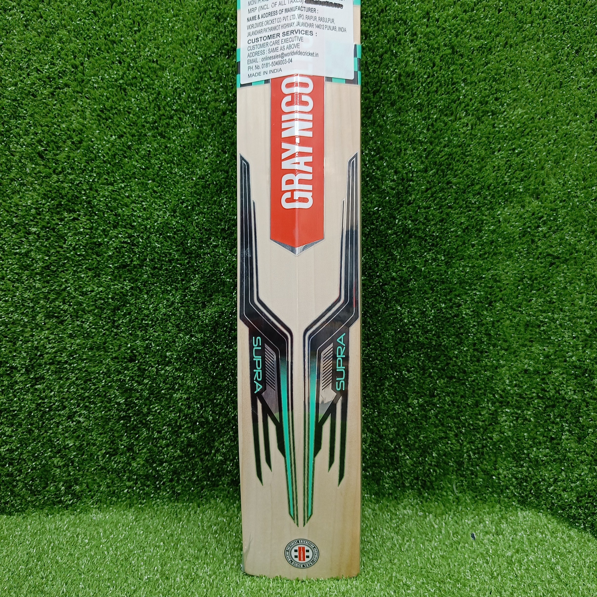 Gray-Nicolls Supra Beast English Willow Cricket Bat - Green Sticker