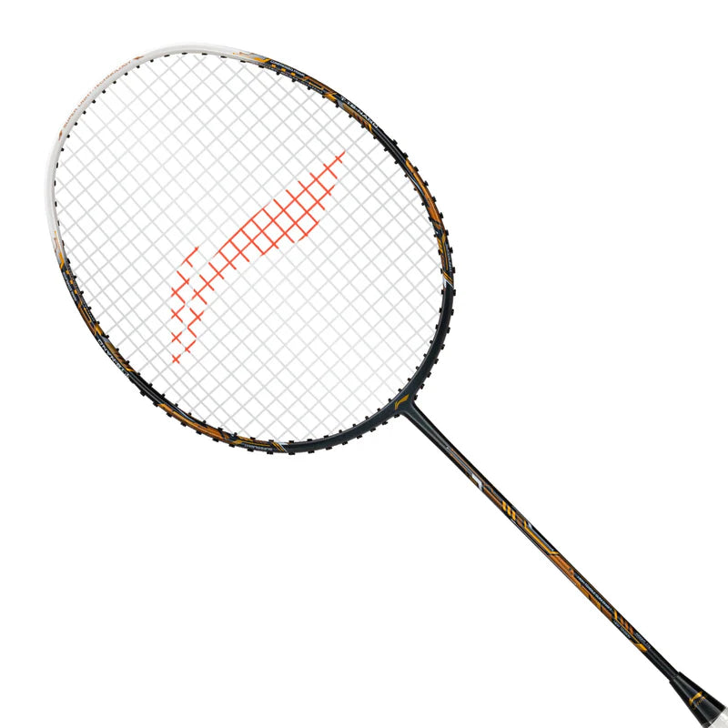 Li-Ning Air Force 77 G3 Badminton Racket Prestrung (Dark Grey/White/Gold) - Made in China