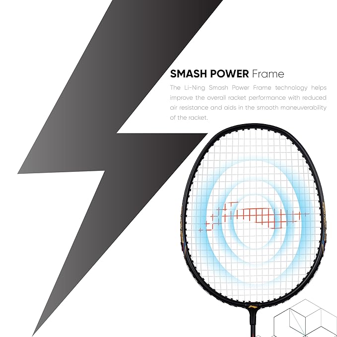 Li-Ning Mega Power 9 Badminton Racket Prestrung by Li-Ning - packaging view - TopCricketStore