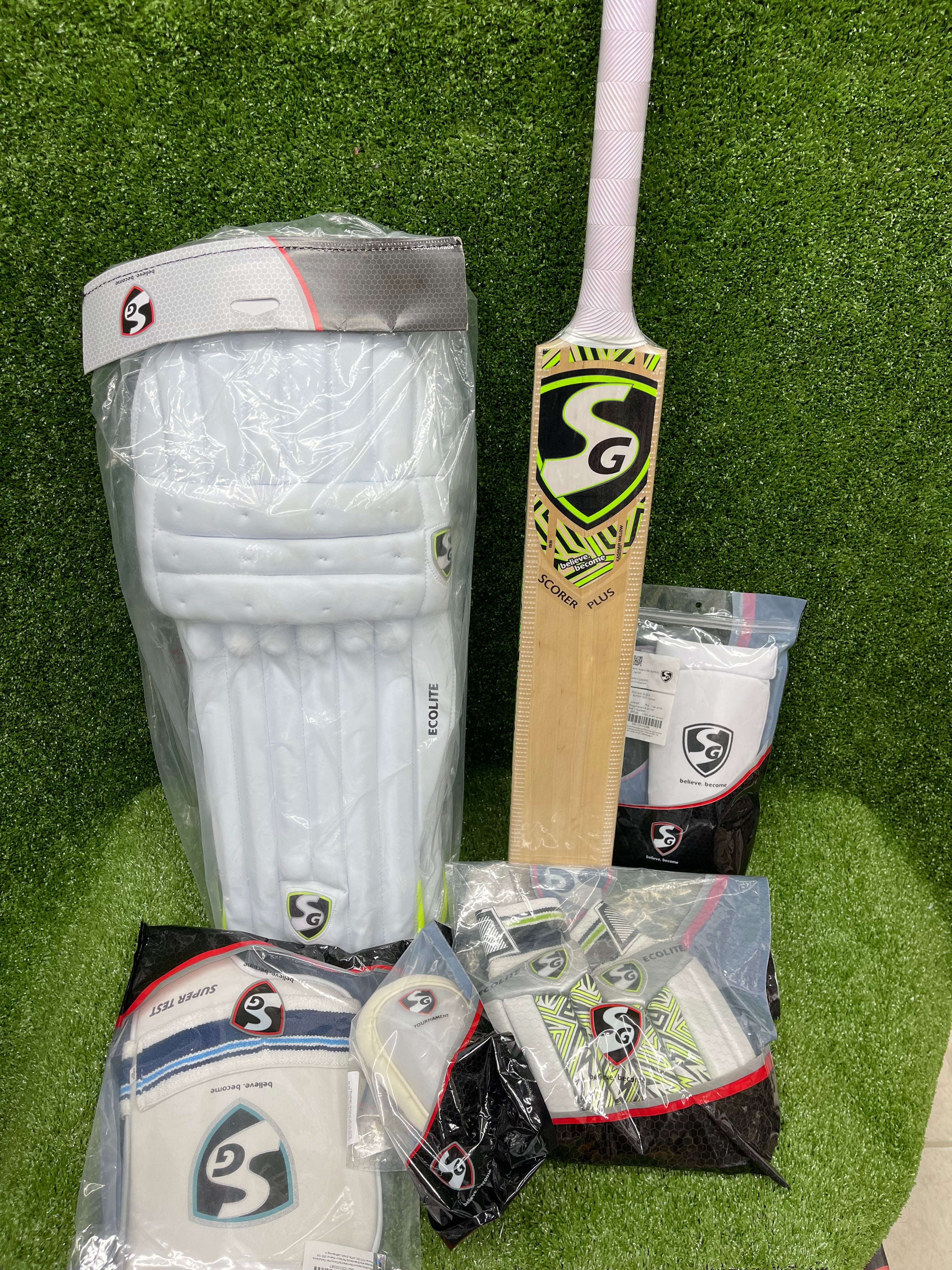 SG Ace Premium Combo Kashmir Willow Junior / Youth Full Cricket Kit Set