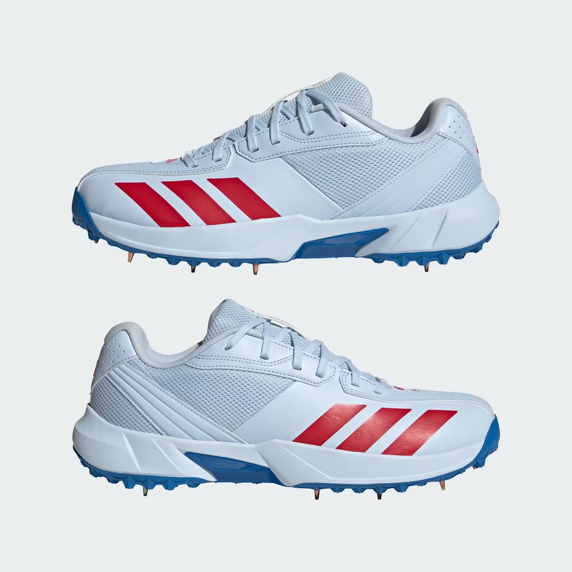 Adidas 22YDS Cricket Shoes Crystal Sky and Bright Royal colorway