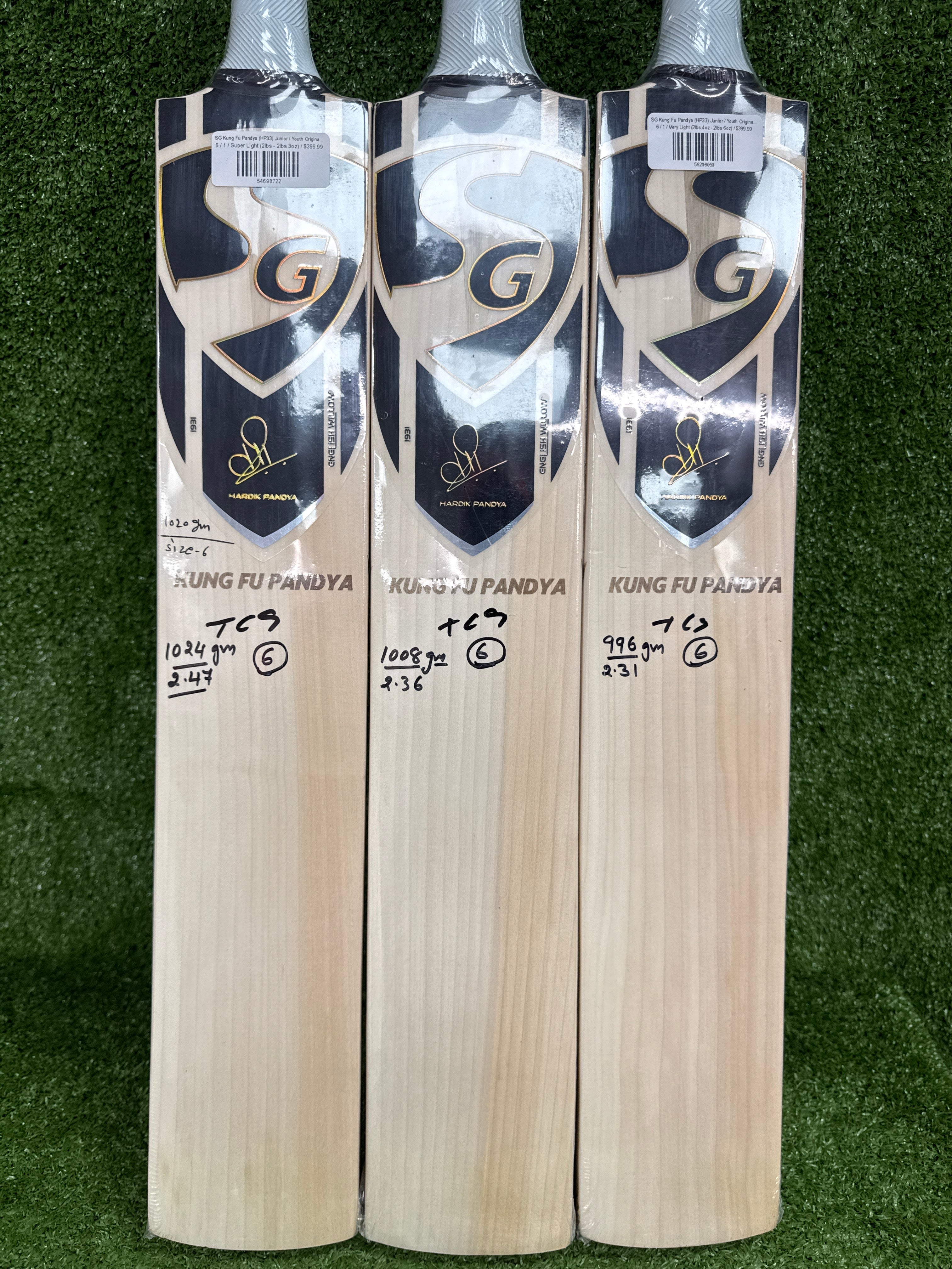 SG Kung Fu Pandya (HP33) Junior / Youth Original Players Cricket Bat