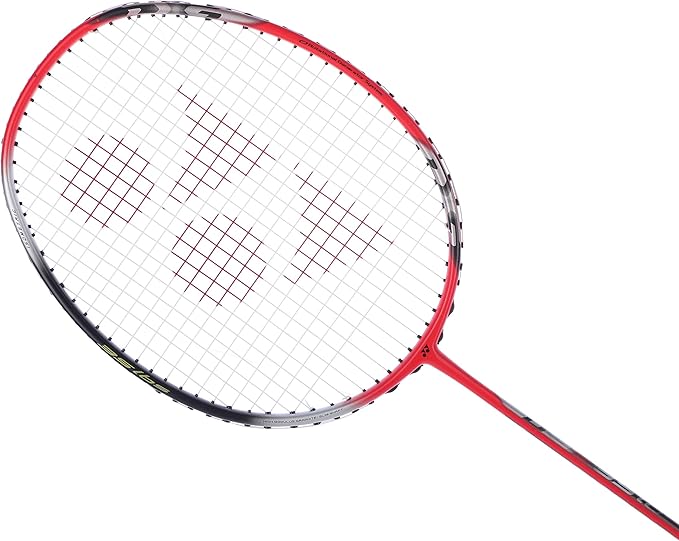 Yonex Astrox 3DG Red/Black Badminton Racket Prestrung - Made in Taiwan by Yonex - back view - TopCricketStore