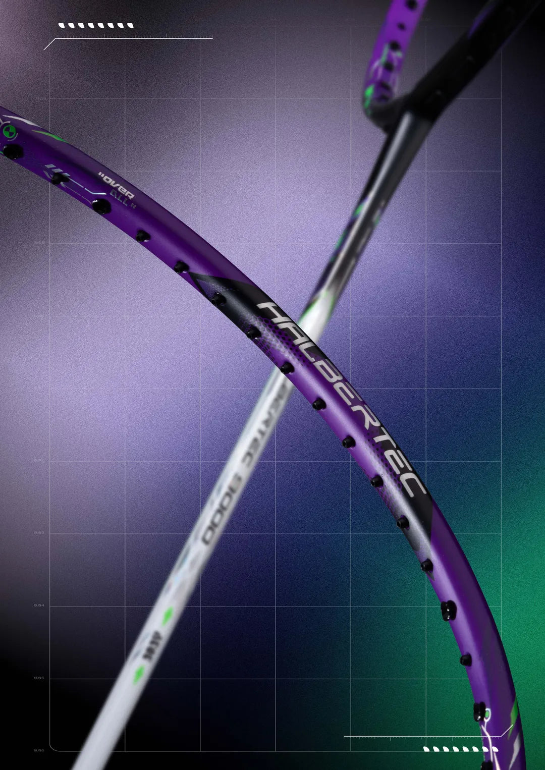 Li-Ning Halbertec 9000 Green/Purple Badminton Racket Unstrung – Used by Daniel Marthin by Li-Ning - view 11 - TopCricketStore