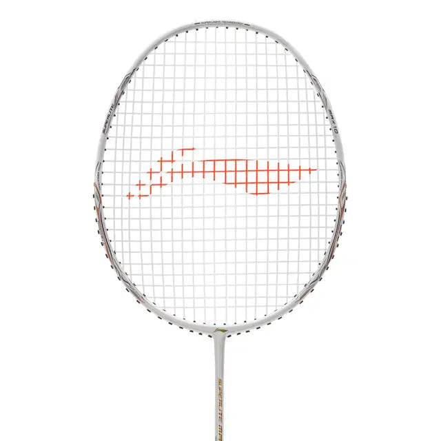Li-Ning G-Force Superlite Max 10 White / Gold / Black Badminton Racket Prestrung by Li-Ning - close-up detail - TopCricketSto