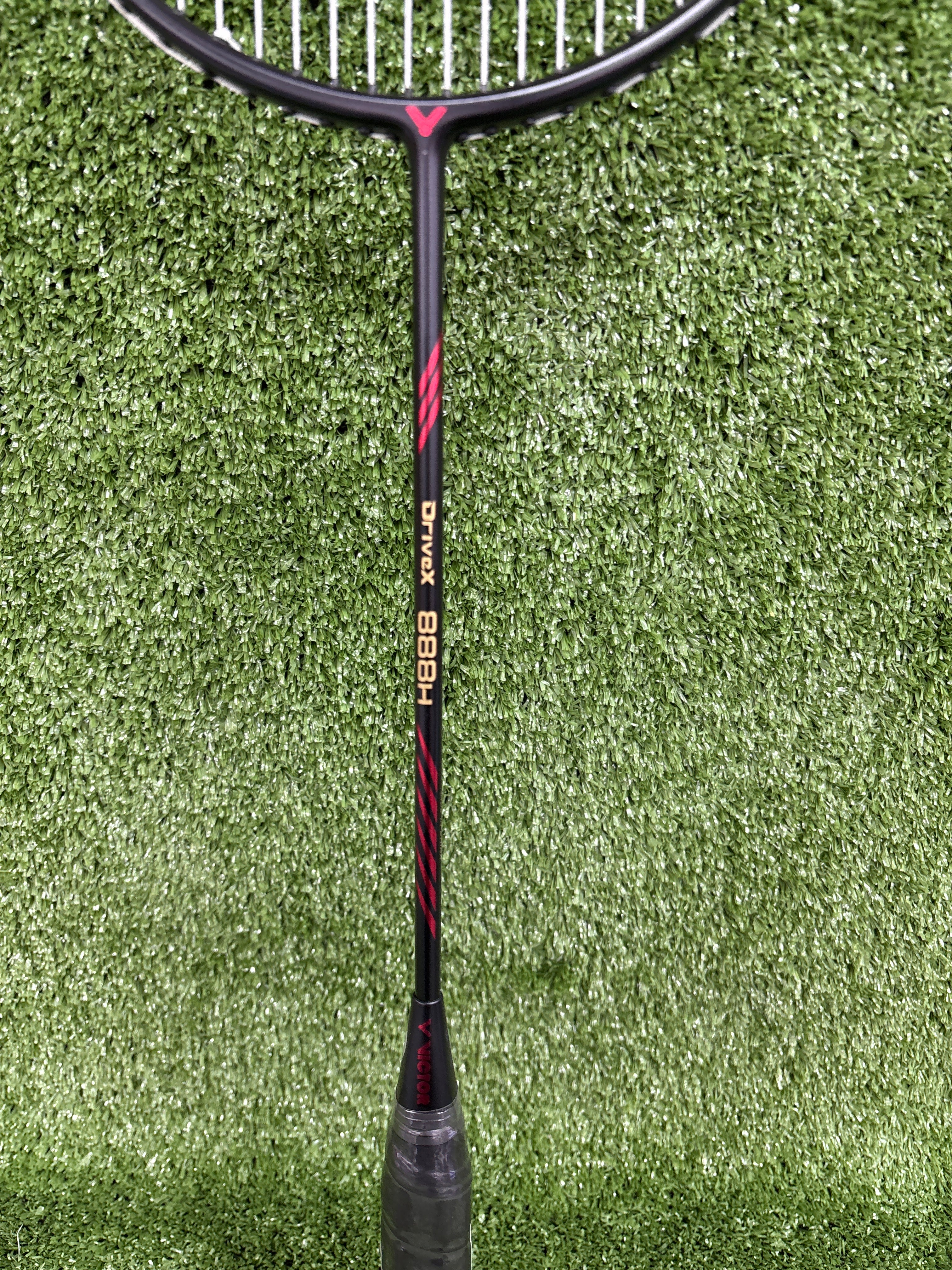 Victor DriveX 888H C Black Badminton Racket by Victor - back view - TopCricketStore