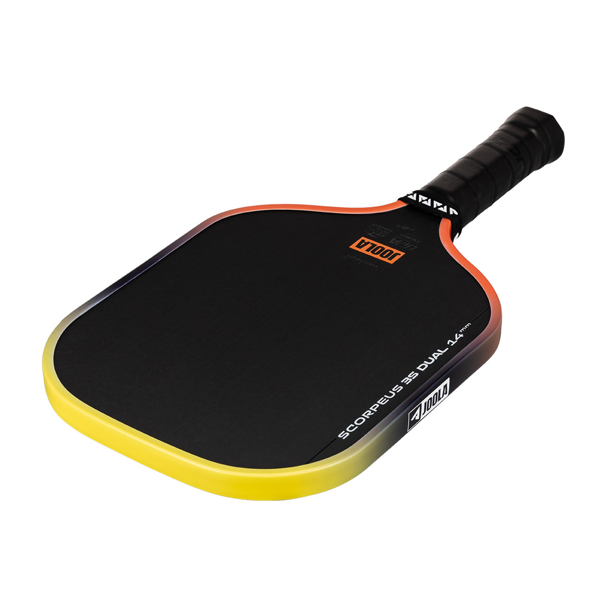 JOOLA Scorpeus Pro 3S Dual widebody shape and Feel-Tec Pure Grip