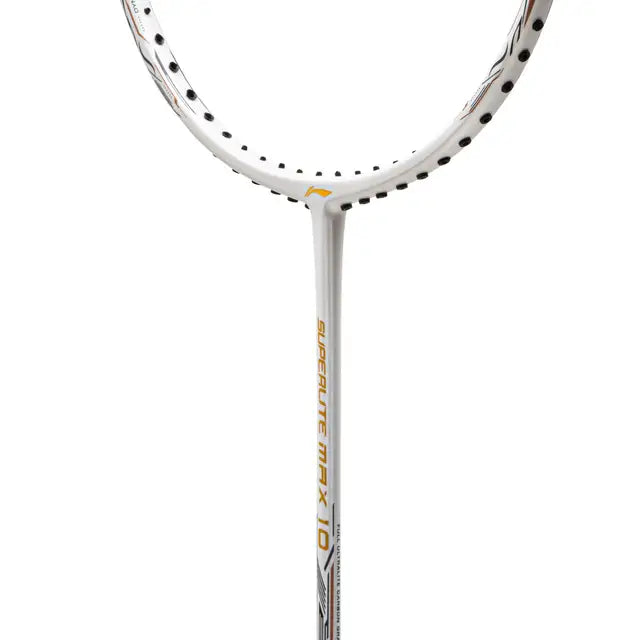 Li-Ning G-Force Superlite Max 10 White / Gold / Black Badminton Racket Prestrung by Li-Ning - packaging view - TopCricketStor