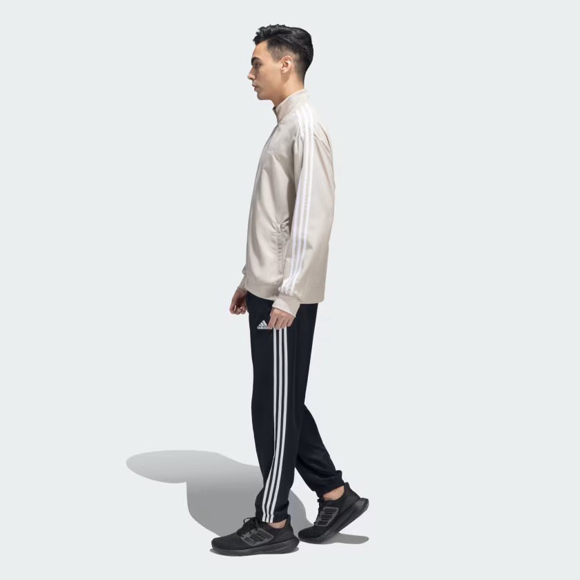 Adidas 3 Stripes Woven Cricket Tracksuit - Wonder Beige