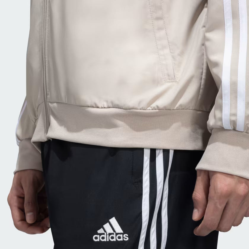 Adidas 3 Stripes Woven Cricket Tracksuit - Wonder Beige