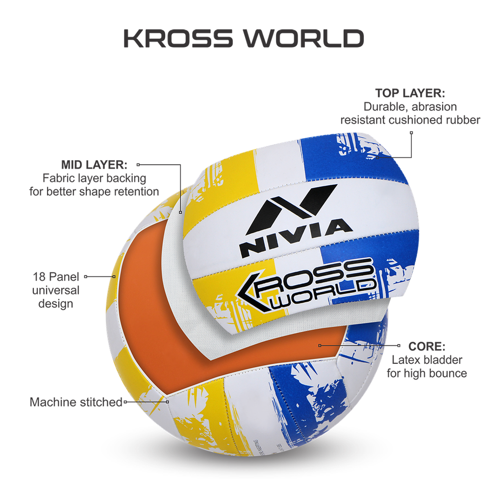 Nivia Kross World Volleyball ( Indoor & Outdoor )