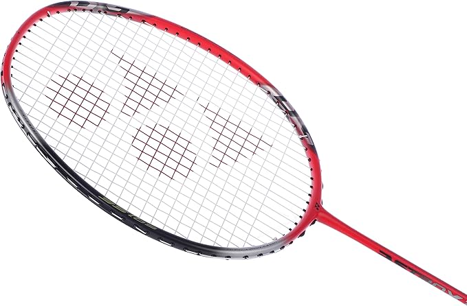 Yonex Astrox 3DG Red/Black Badminton Racket Prestrung - Made in Taiwan by Yonex - close-up detail - TopCricketStore