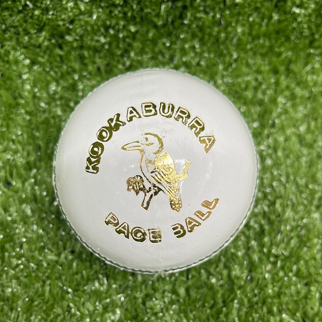 Kookaburra Pace White Cricket Leather Ball
