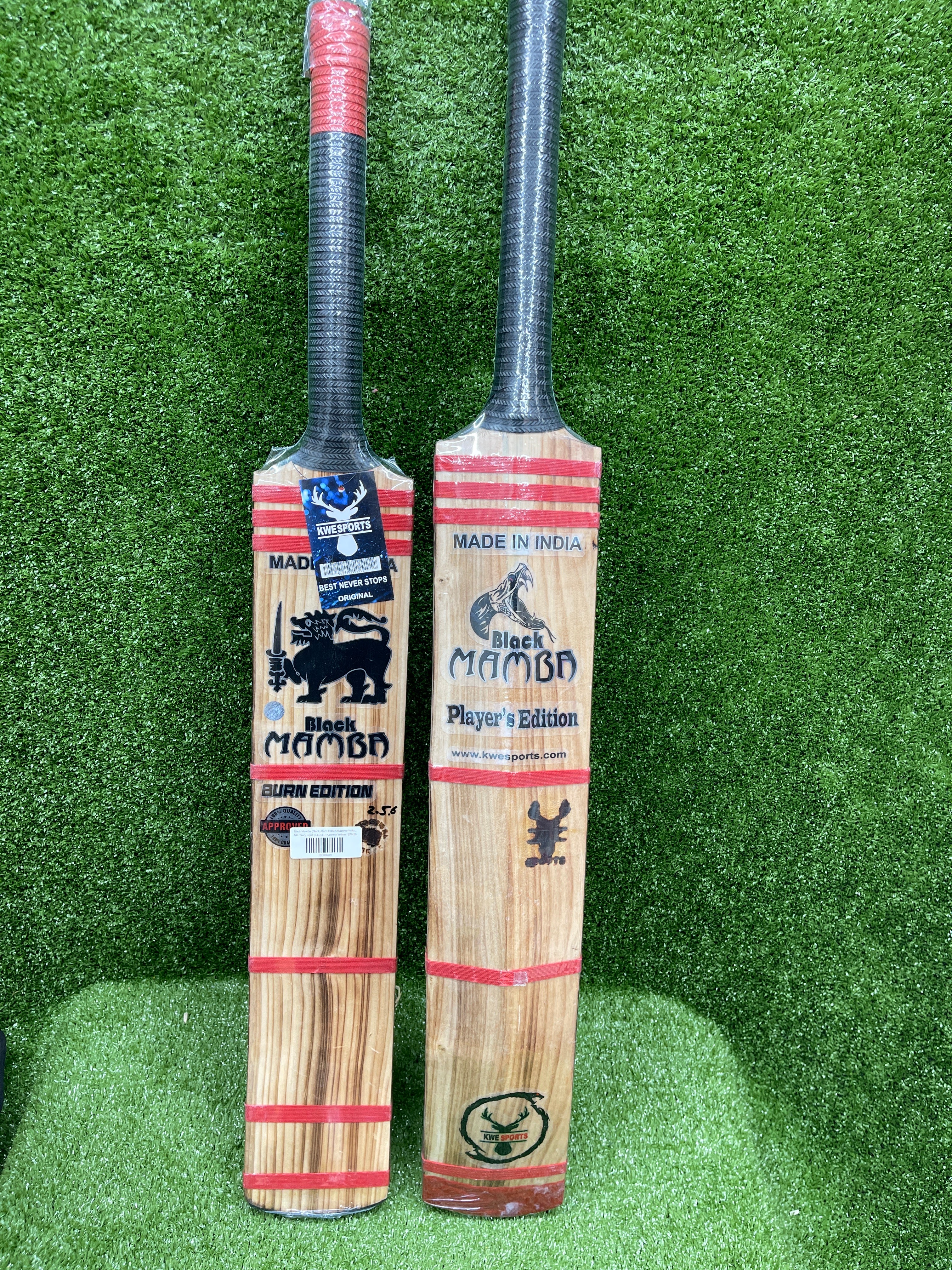 Black Mamba Burn Edition Kashmir Willow Cricket Bat by KWE - TopCricketStore