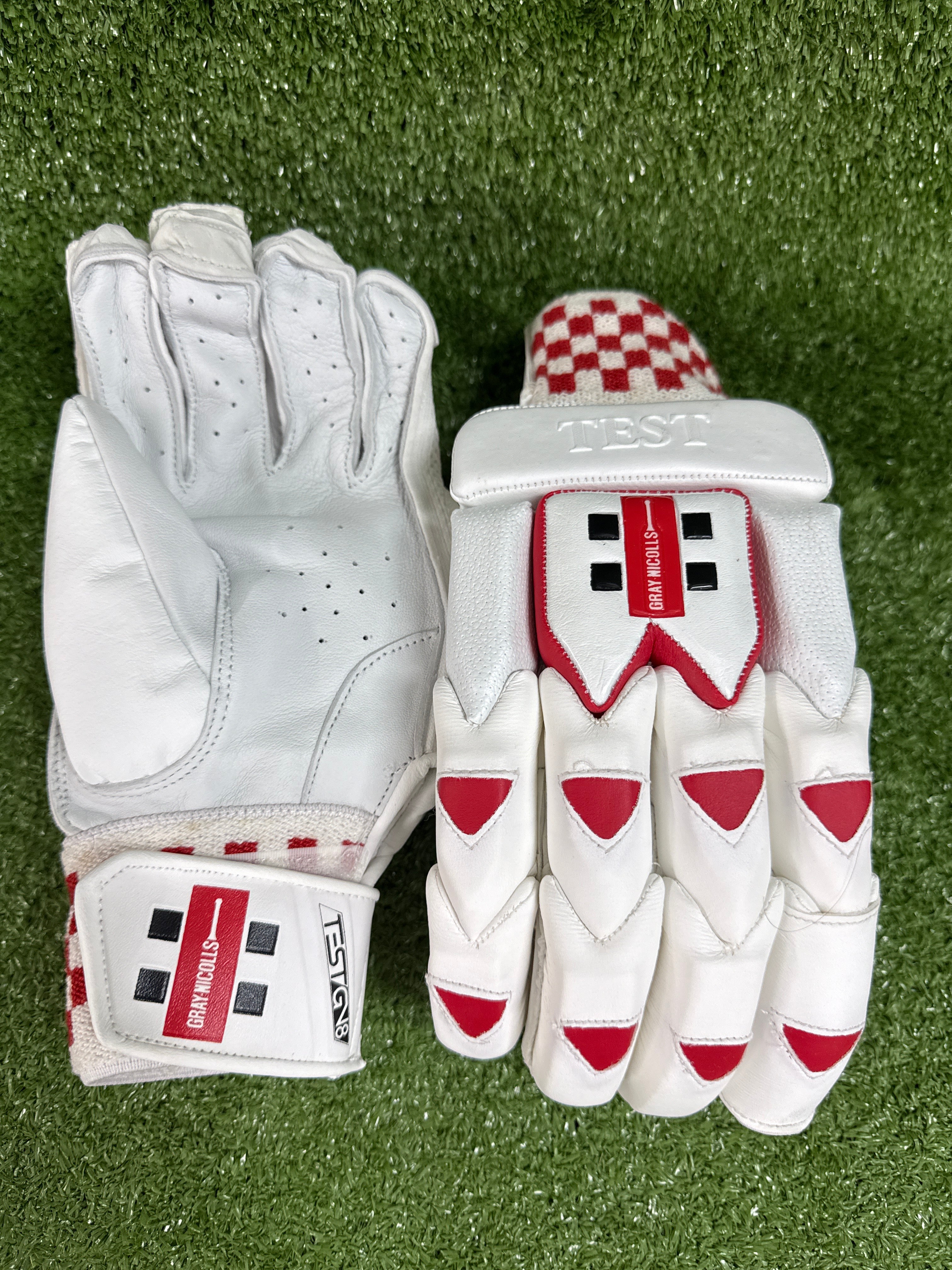 Gray-Nicolls 8 Test Adult Cricket Batting Gloves - Premium Leather
