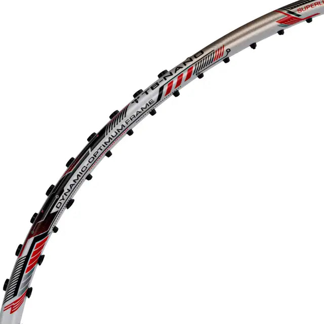 Li-Ning Air Force 79 G3 Badminton Racket Prestrung (White/Gold/Red) by Li-Ning - in-use view - TopCricketStore