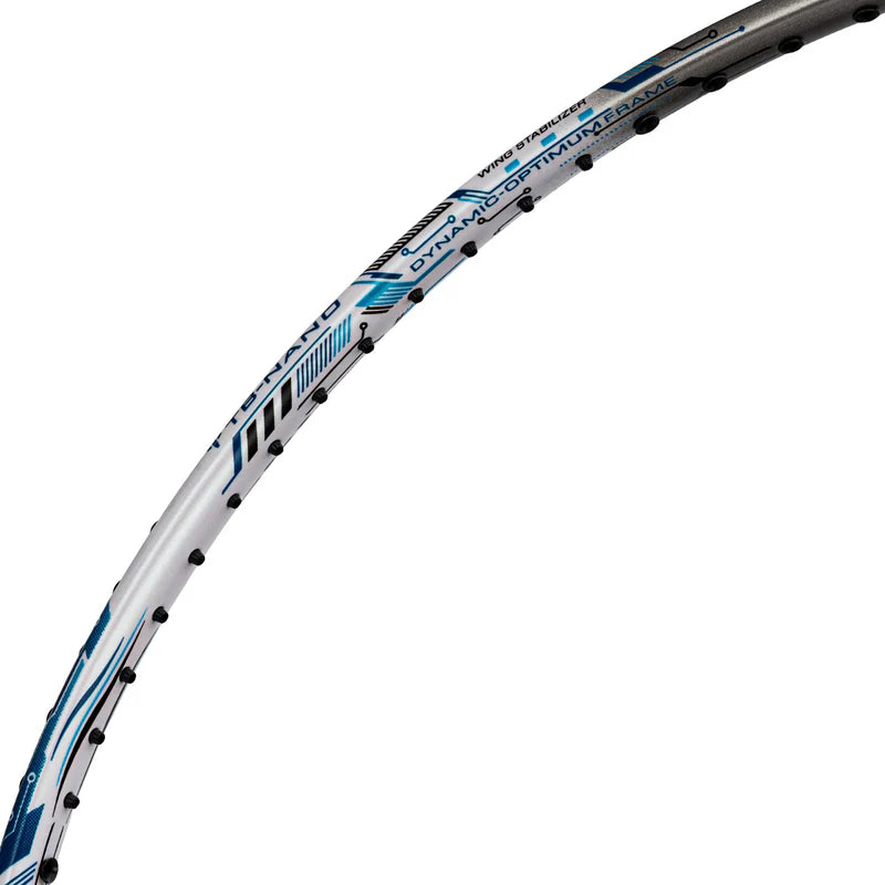 Li-Ning Air Force 77 G3 Badminton Racket Prestrung (White/Silver/Blue) by Li-Ning - packaging view - TopCricketStore
