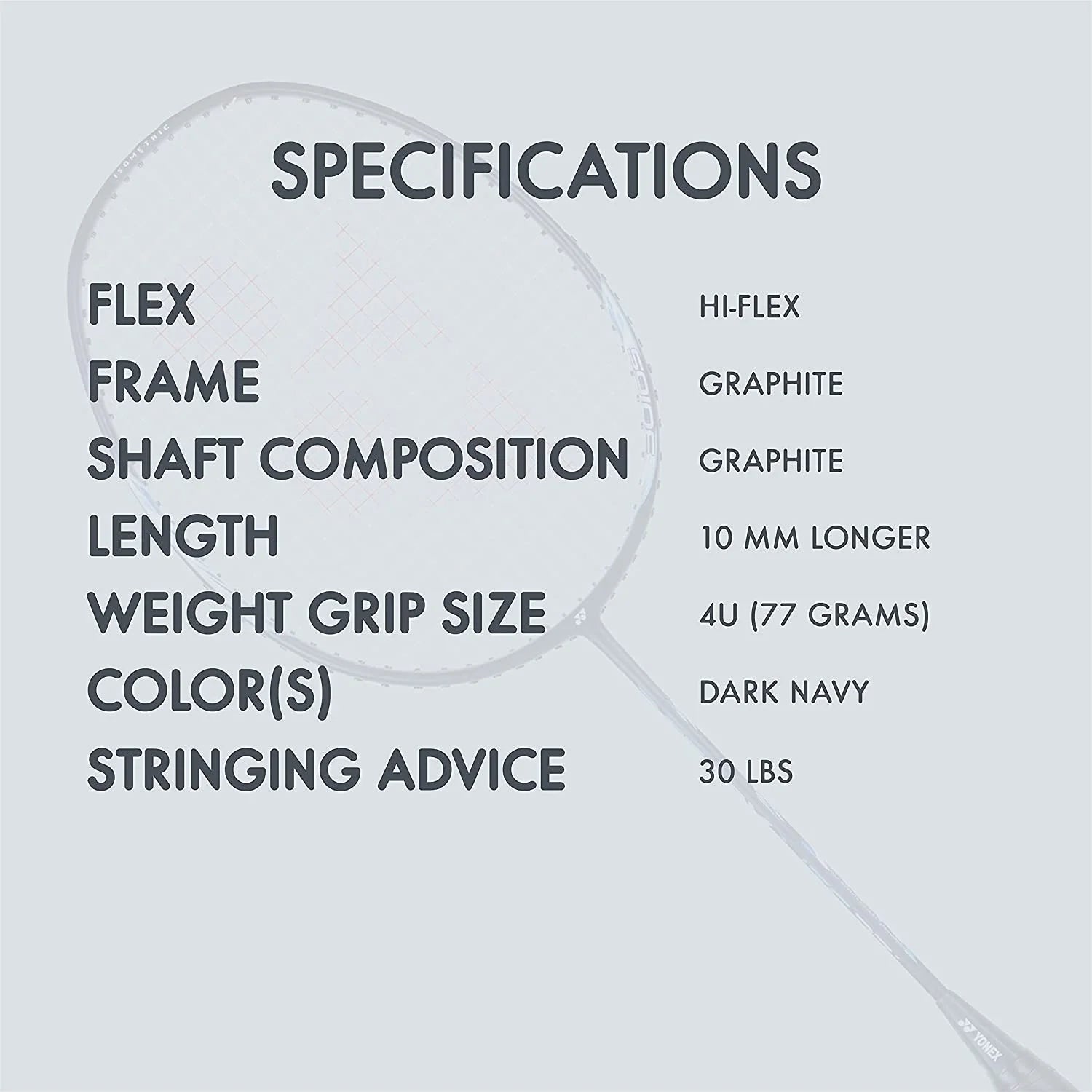 Yonex Astrox Lite 27i Deep Navy Badminton Racket Prestrung - Made in China