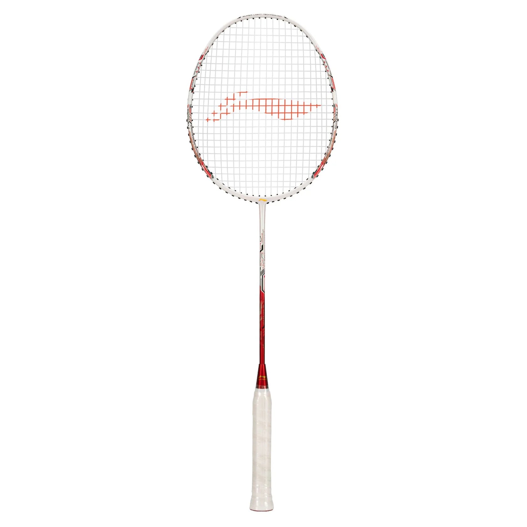 Li-Ning Air Force 80 G3 White/Red/Black Badminton Racket Prestrung by Li-Ning - in-use view - TopCricketStore
