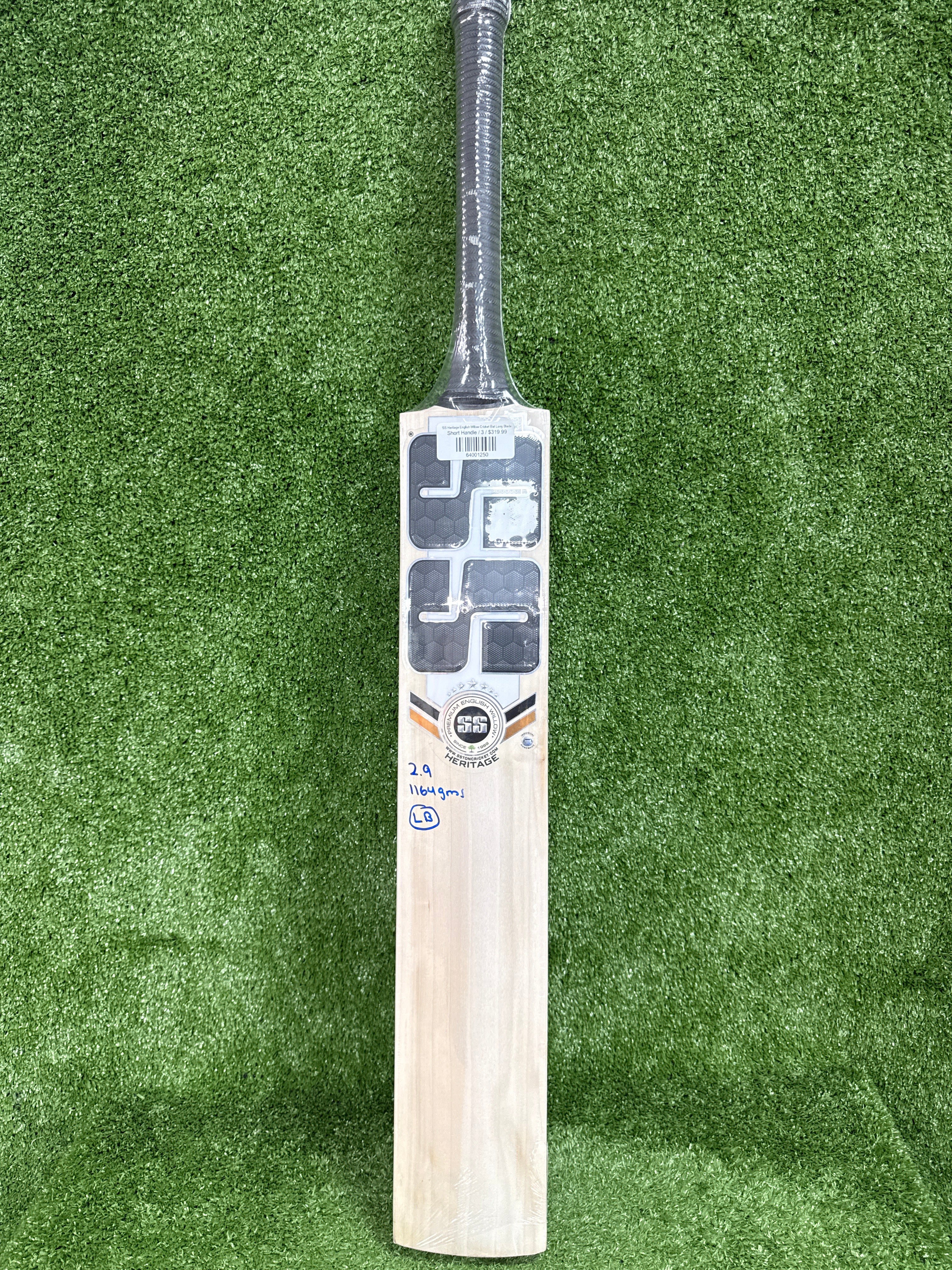SS Heritage English Willow Cricket Bat Long Blade by SS - TopCricketStore