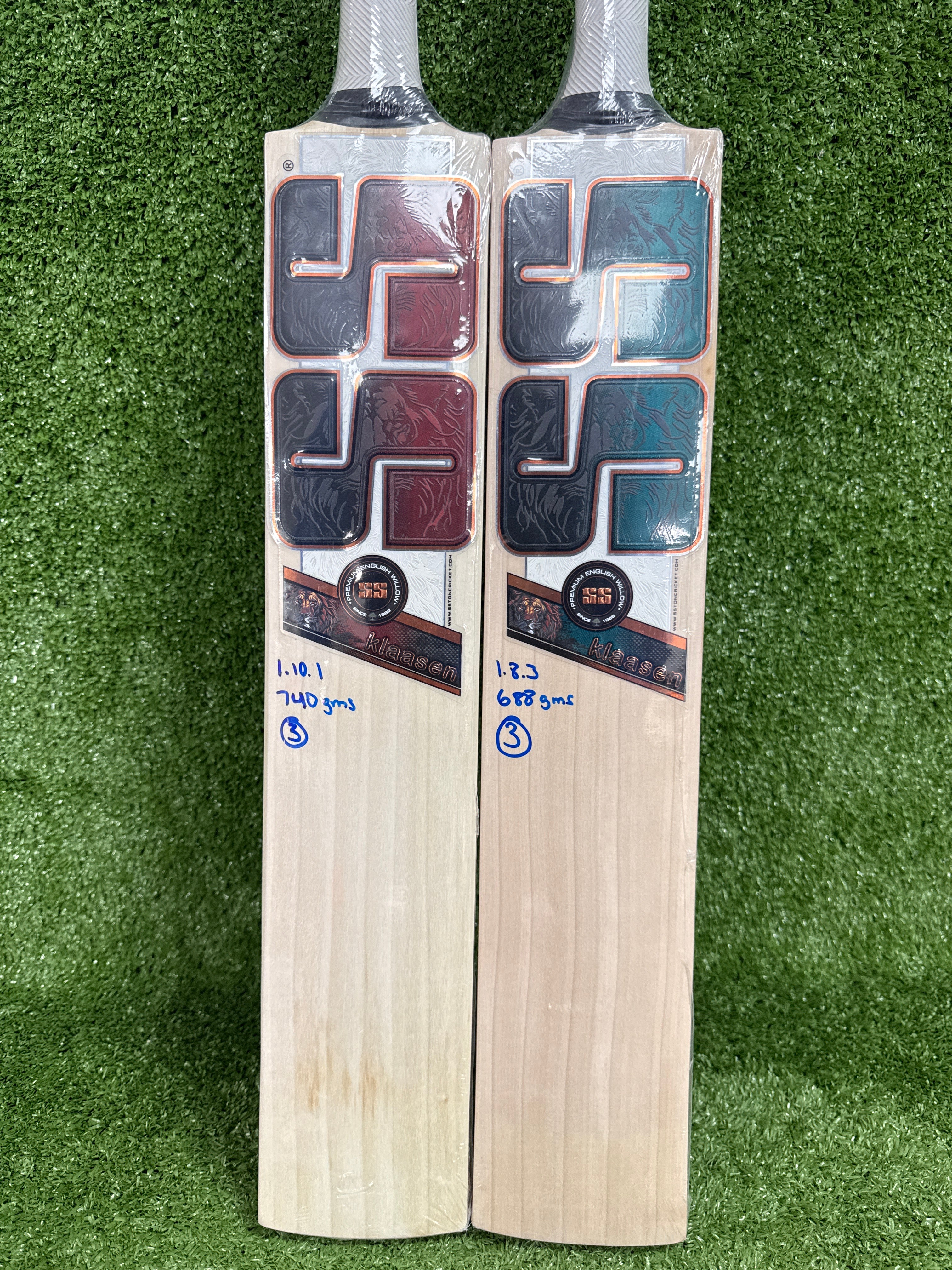 SS Heinrich Klassen Players Colt Junior / Youth English Willow Cricket Bat by SS - side view - TopCricketStore