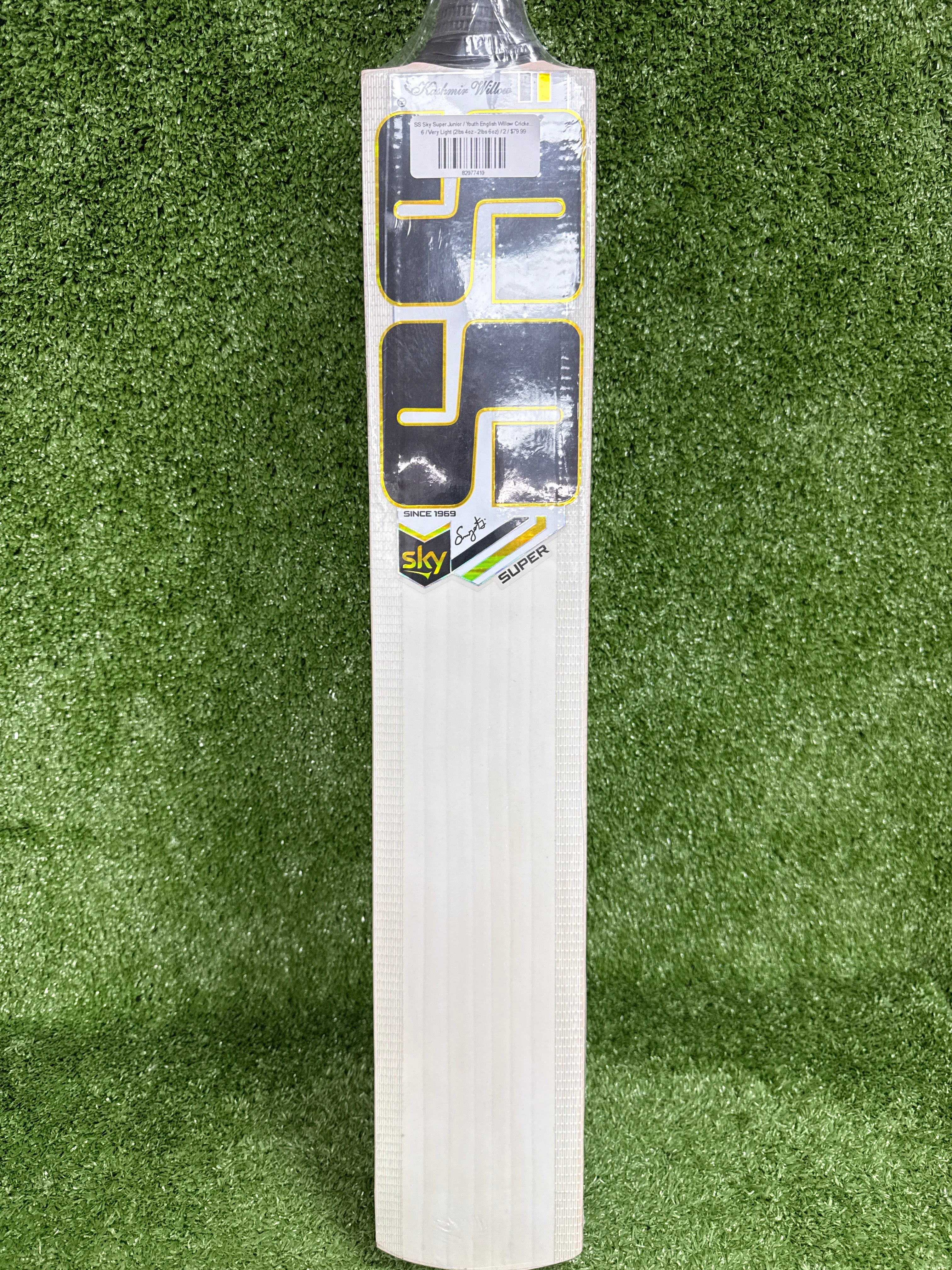 SS Sky Super Junior / Youth Kashmir Willow Cricket Bat by SS - side view - TopCricketStore
