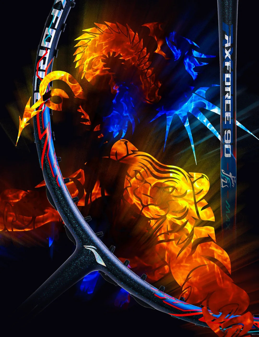 Li-Ning Axforce 90 Dragon Max Navy Blue Badminton Racket Unstrung by Li-Ning - view 9 - TopCricketStore