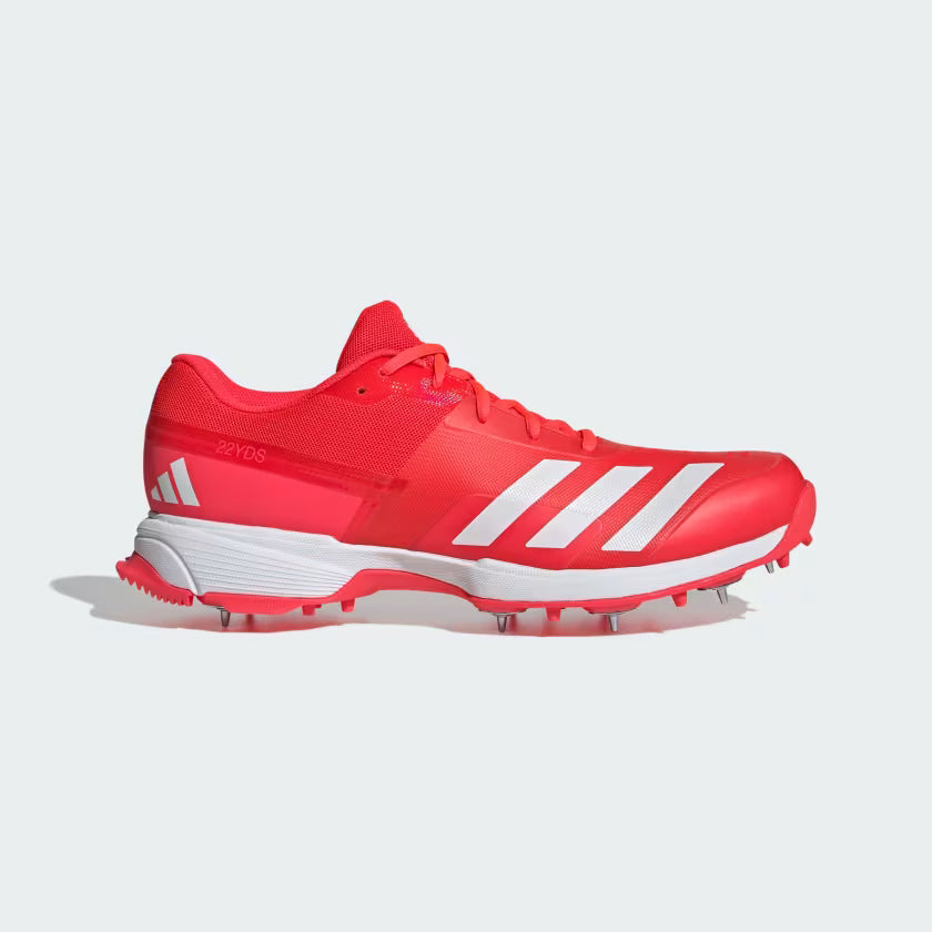 Adidas 22YDS Lucid Red / Zero Metalic / Lucid Red Cricket Metal Spike Shoes