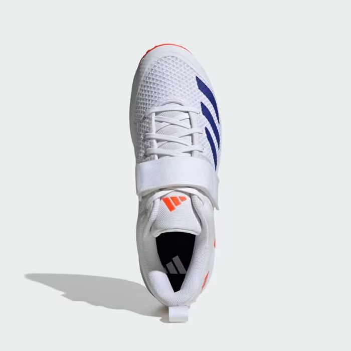Adidas Adipower Vector 20 Cricket Metal Spike Shoes - White/Blue