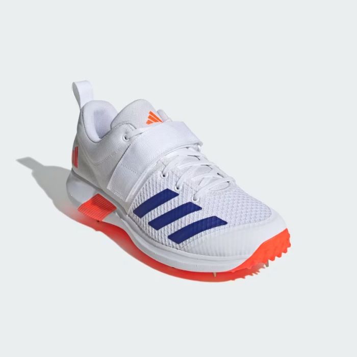 Adidas Adipower Vector 20 Cricket Metal Spike Shoes - White/Blue