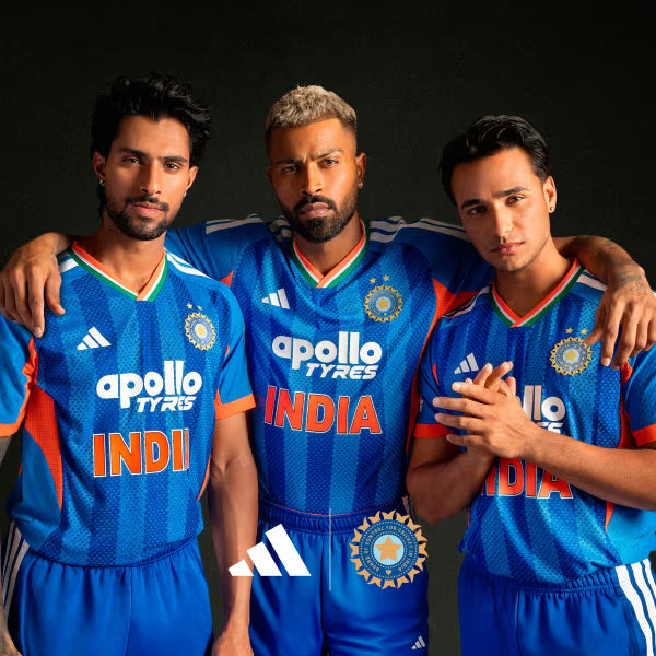 Adidas India T20 Players International Cricket Jersey - Bright Royal Blue 2026