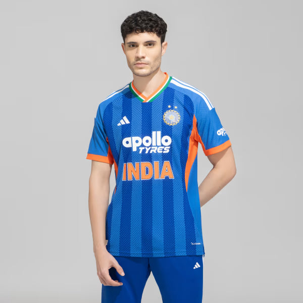 Adidas India T20 Players International Cricket Jersey - Bright Royal Blue 2026 by Adidas - view 11 - TopCricketStore
