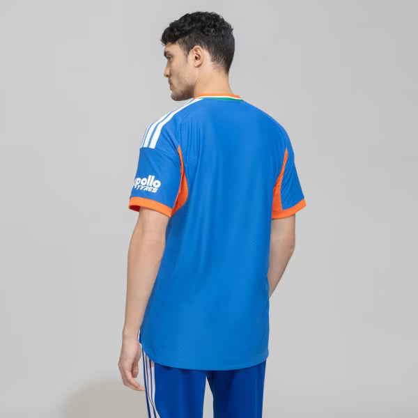 Adidas India T20 Players International Cricket Jersey - Bright Royal Blue 2026 by Adidas - back view - TopCricketStore